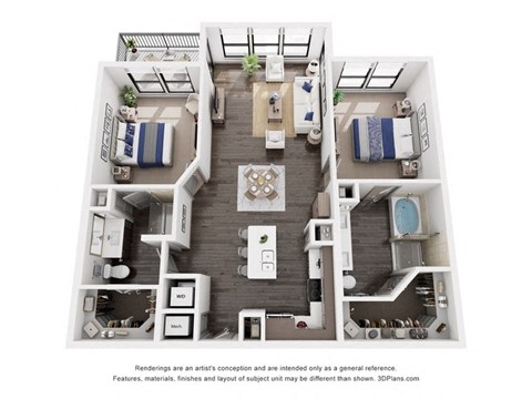 a 1 bedroom floor plan  950 sq ft